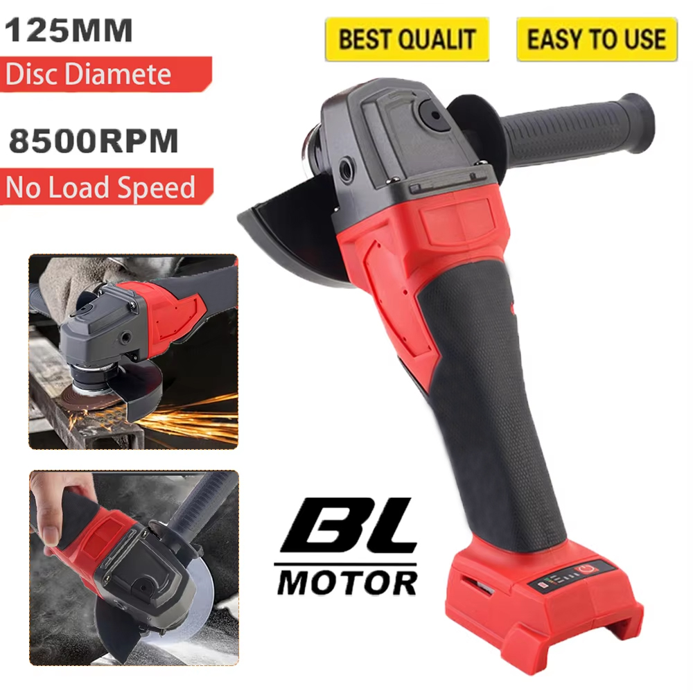 Brushless Angle Grinder Battery Powered - Szlifierka kątowa elektryczna 125mm, 3-biegowa, bezszczotkowa,