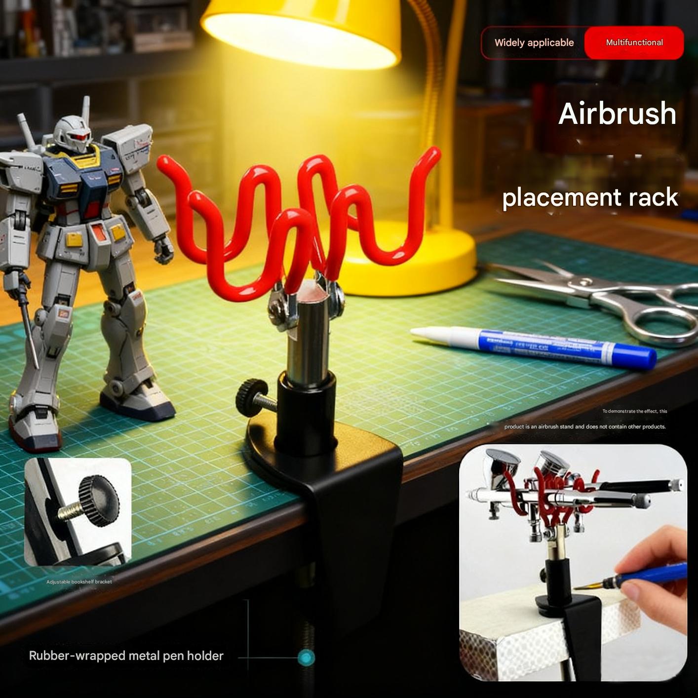 Airbrush Kit With Mini Compressor - Zestaw stojaka grawitacyjnego do aerografu z
