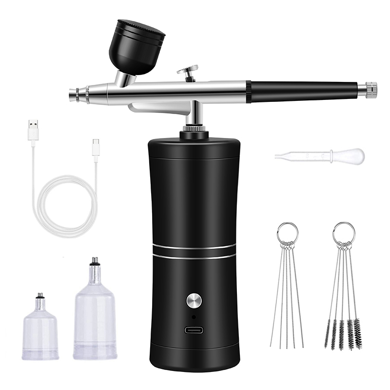 Airbrush Kit With Mini Compressor - Przenośny akumulatorowy bezprzewodowy aerograf z kompresorem