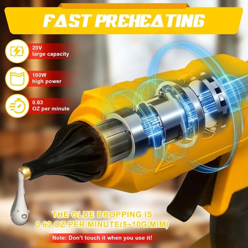 Oryginalny bezprzewodowy elekt – Hot Melt Glue Gun Cordless recenzja i cena