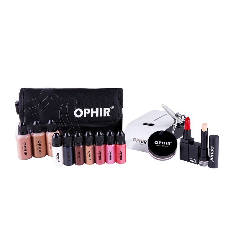 OPHIR Pro zestaw do makijażu 0 – Airbrush Kit With Mini Compressor recenzja i cena