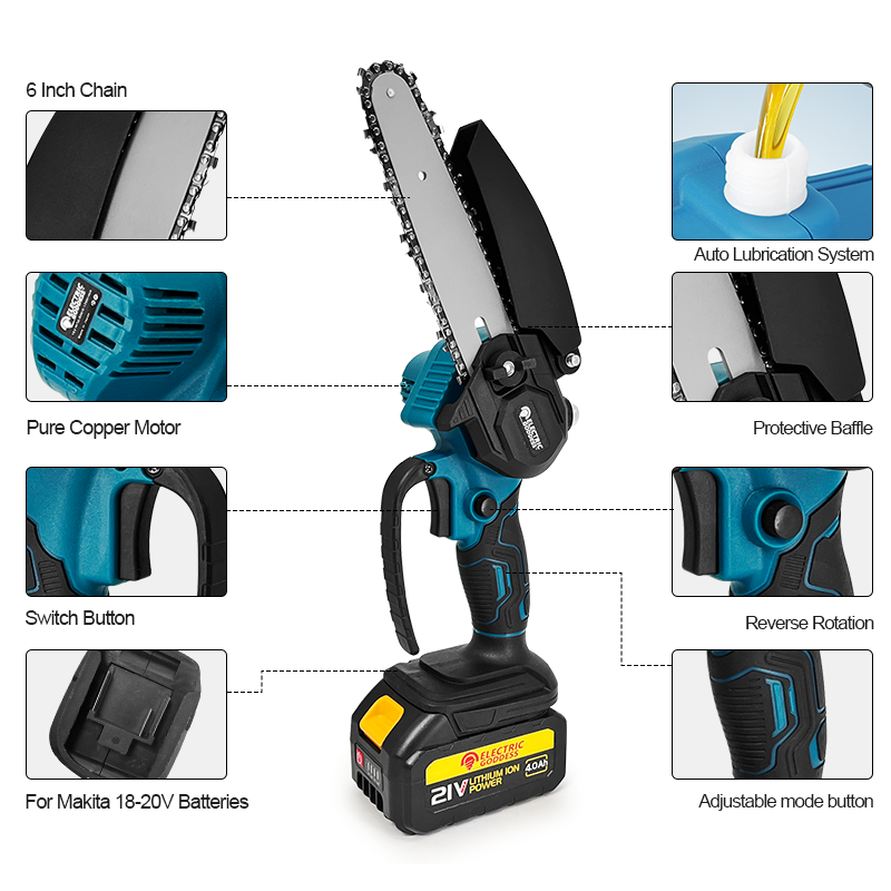 Mini pilarka łańcuchowa akumul – Mini Electric Chainsaw 6 Inch recenzja i cena
